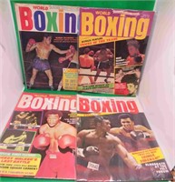 4x World Of Boxing 1972-1974 Magazines ALI Foreman