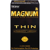 Trojan Magnum Thin Large Size Condoms with UltraSm