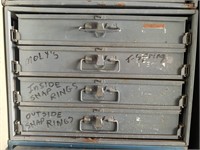 Metal 4 drawer organizing cabinet