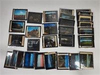 ASSORTED LOT OF ANTIQUE GLASS SLIDES