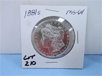 1881s Morgan Silver Dollar, MS-64