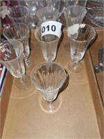 LOT FOSTORIA FOOTED CHAMPAGNE FLUTED GLASSES