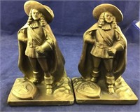 Painted Ceramic Musketeer Bookends