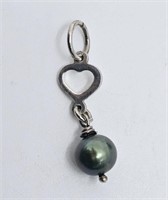 Sterling Silver Pendant with Pearl