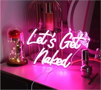SHINEMYWAY Let's Get Naked Neon Sign, USB Powered