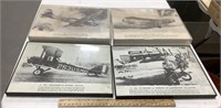 4 framed historical United Air Lines photos