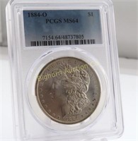 1884-O Morgan Silver Dollar PCGS MS64