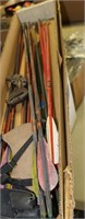 box of vintage arrows and release