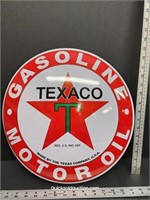 New- Texaco Gasoline Motor Oil Button 15 1/2" Diam