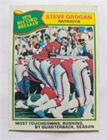 1977 Topps Steve Grogan Record Breaker Card #451