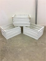 Wood Slat Utility Crates 18W x 12.5D x 9.5H Lot