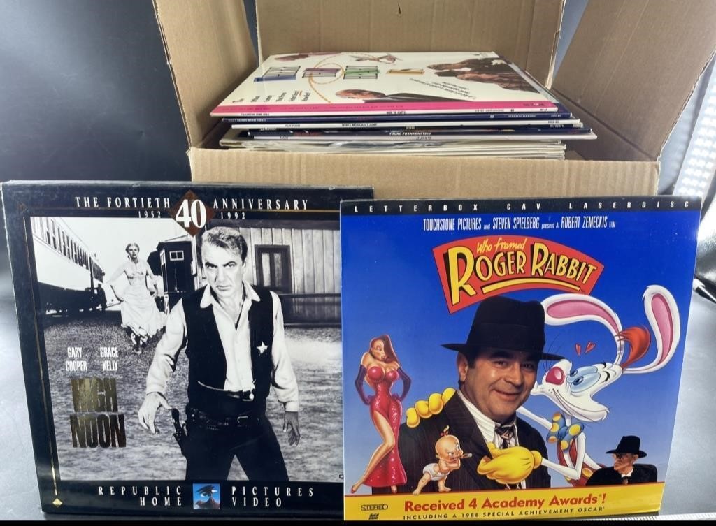 Large collection of laser discs: Who Framed Roger