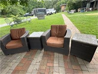 Outdoor Set - 2 Chairs and 2 Chest/Tables