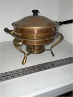Very unique copper and brass warming pan