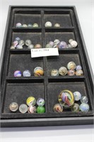 Ribbon core marbles incl minis & shooters