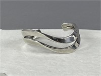 Sterling Silver Wavy Cuff Bracelet