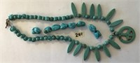 Handcrafted Turquoise Necklace and Turquoise