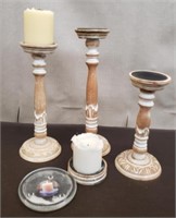 Lot of Candle Holders & Candles.