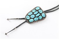 Navajo Turquoise Cluster Bolo