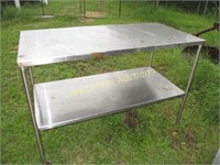 Stainless Steel 2 Tier Rolling Table