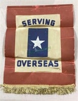 WW II serving overseas flag measures 11 x 9   1733