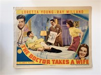 The Doctor Takes a Wife original 1940 vintage lobb