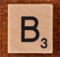 200 Scrabble Tiles - Natural Wood - Letter B