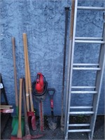 Tool lot digging bar, 2 picks, , shovel, electric