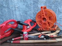 Tool Lot manual hedge trimmers, electric hedge