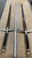 Swords, both approximately 55 inches