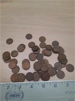 55- 1940s wheat pennies