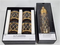 ALTUZARRA COCKTAIL SHAKER & OLD FASHIONED GLASSES
