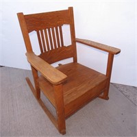 Mission Style Oak Rocking Chair