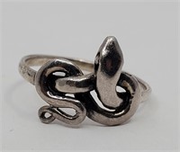 Vintage Sterling Silver Snake Ring