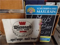 Metal German Beer Sign & Chalk Board