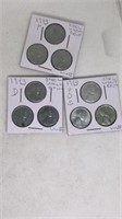 (3) sets of PDS steel wheat pennies 9 coins total