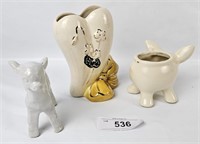 Sm. Pig Planter, Small Sheep Planter & Vase