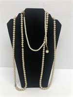 2-Pearl beaded necklaces