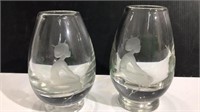 Costa Boda Etched Vases M16D