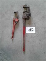 Two pipe wrenches