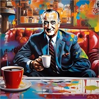 LBJ Coffee Shop Hand Signed by Charis