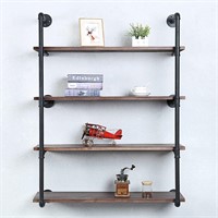 Industrial Pipe Shelving Wall Mounted,36in Rustic