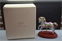 Lenox Emerald Evening Primrose Gem Carousel Horse