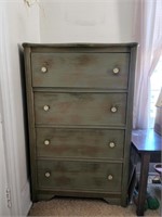 WOODEN CHEST OF DRAWERS (29" X 18" X 47")
