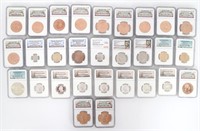 NGC GRADED SILVER COINS, BRONZE MEDALS, & MORE