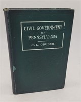 Civil Government of Pennsylvania CL Gruber HC Book