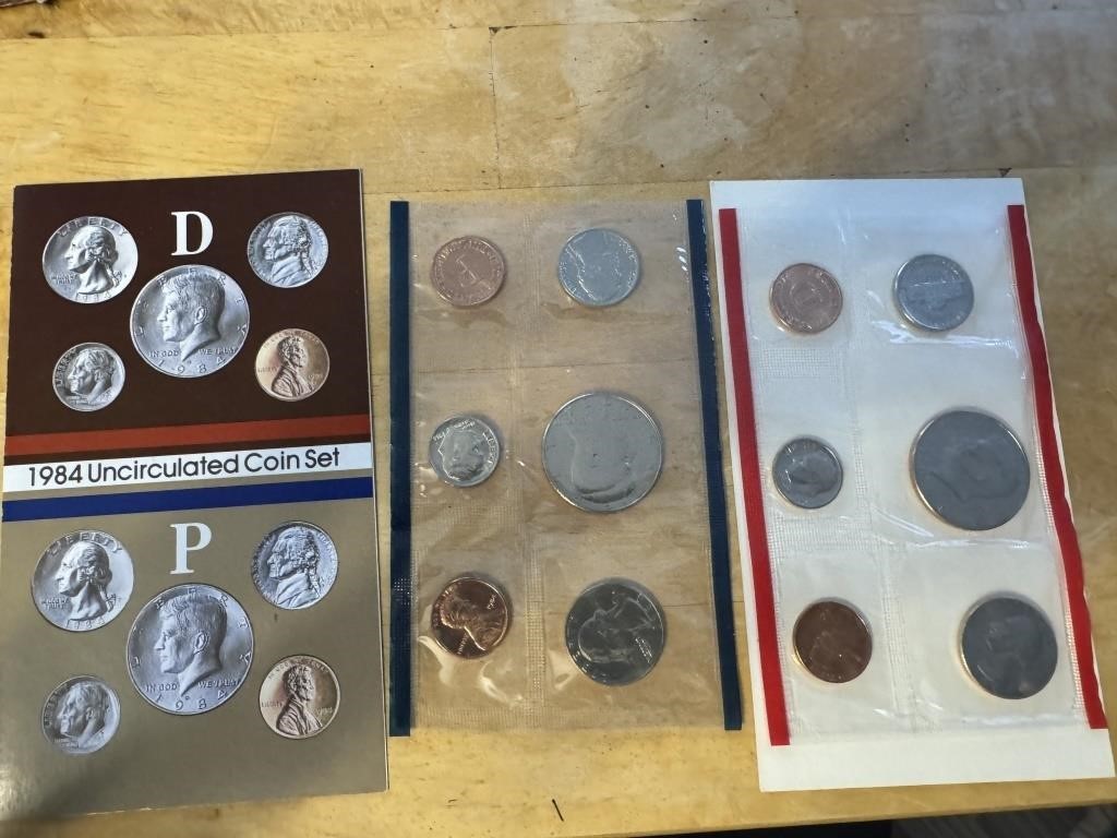 US 1991 & 1984 UNCIRCULATED COIN SETS