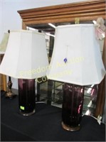 2 BLENKO GLASS TABLE LAMPS