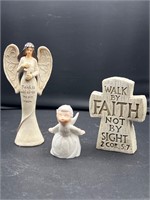 Assorted angels & cross walk by faith