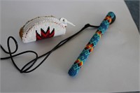 Native Made Bead Pen Cover & Coin Pouch